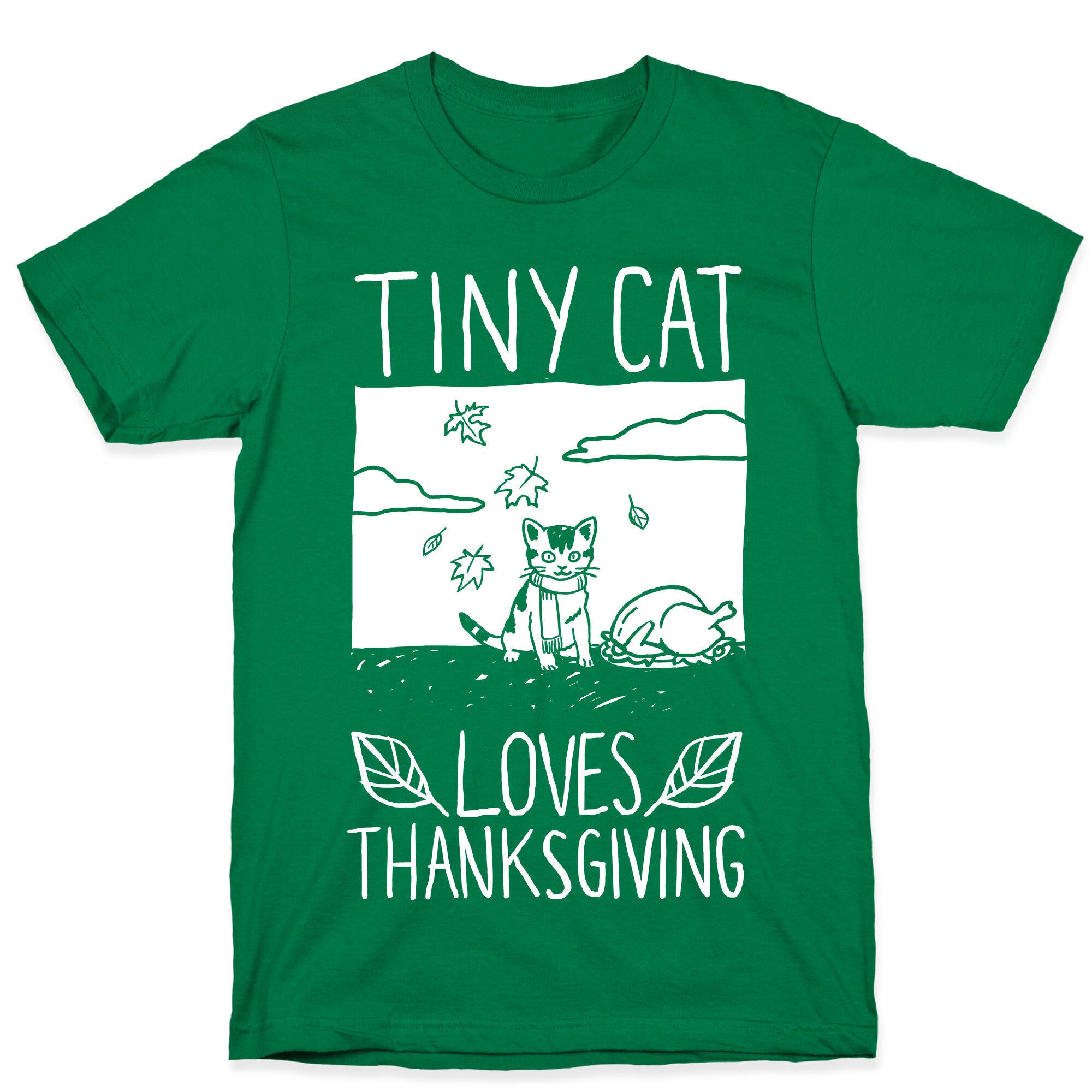 Tiny Cat Loves Thanksgiving T-Shirt